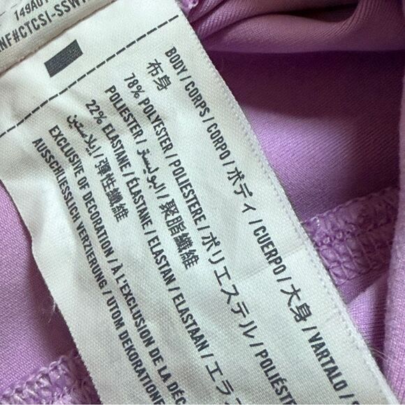 Abercrombie & Fitch YPB Bike Shorts Purple Pink Small Stretch - Picture 6 of 11